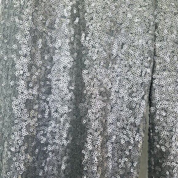 Akira Chicago Flare Pants Women L High Waist Semi Sheer Sequin Black Sparkle NEW - Picture 10 of 16